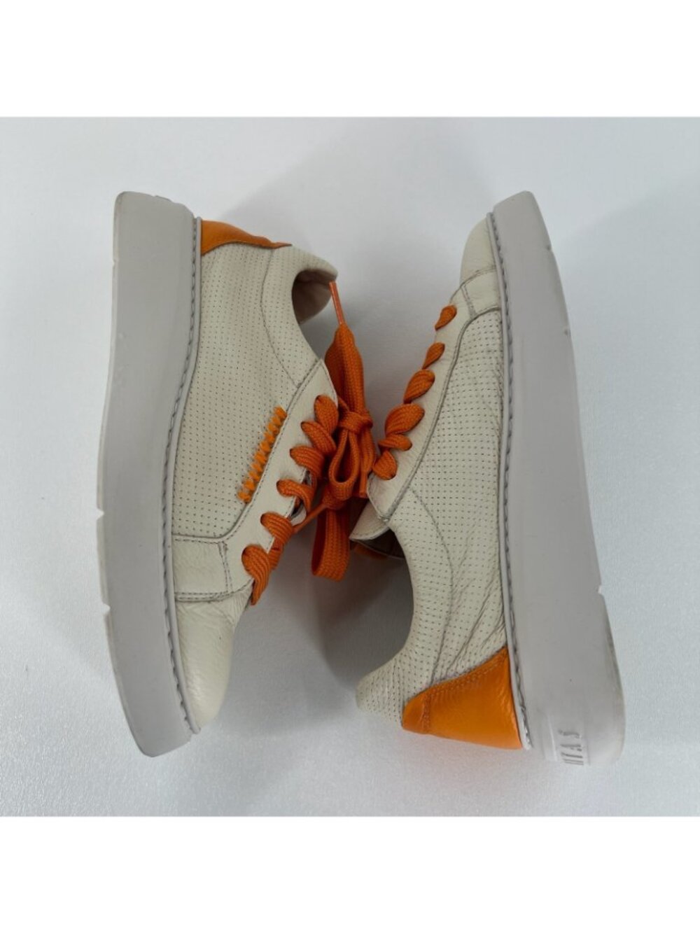 Hispanitas Oceania Mandarin Leather Sneakers Womens 36 Triflow Gel Cream Orange - Picture 8 of 14